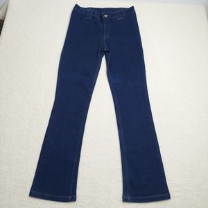 Womens Y2k Flare Jeans Vintage RARE Fever John Cherpas 31X32 Dark Wash Mid Rise